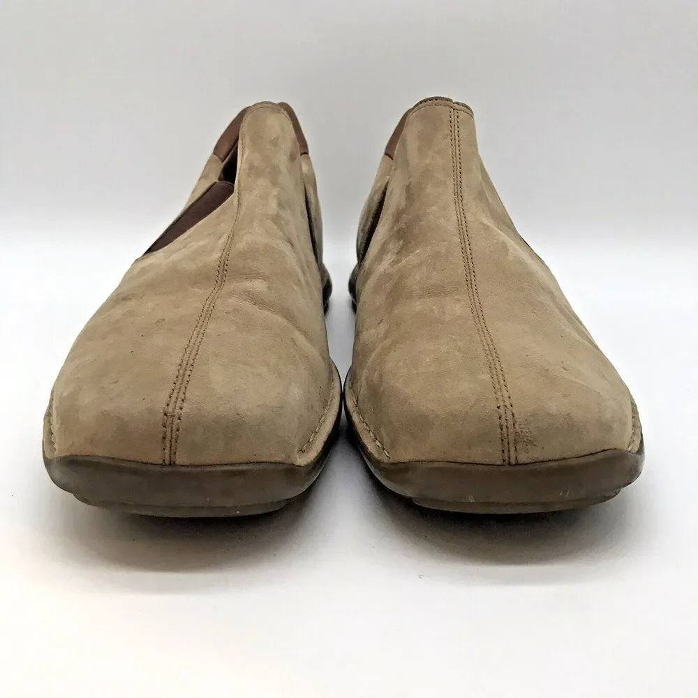 Cole Haan Tan Nubuck Leather Loafers Men's 13M Causal Double Gusset 161 CO4496